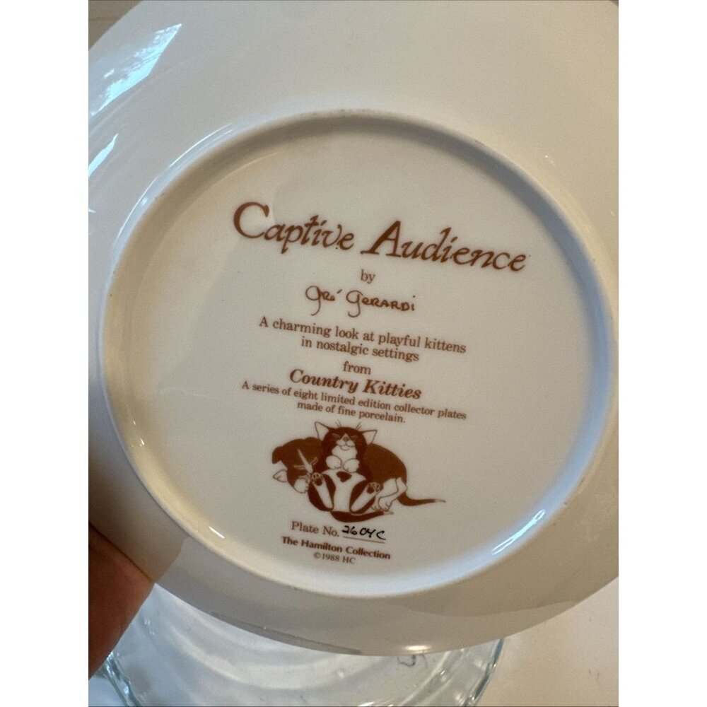 Country Kitties By Gre Gerardi Captive Audience Collectors Plate - Picture 12 of 15